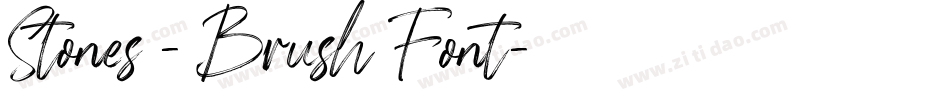 Stones - Brush Font字体转换